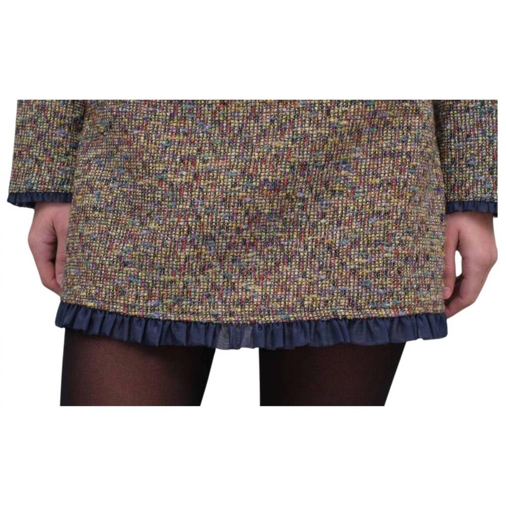 NEW RAISONNEL tweed skirt with organza detail in multi-colored